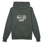 Keep Your Mouth Shut Oversize Hoodie - Antrasit - ön görünüm