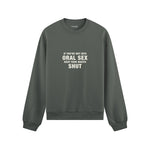 Keep Your Mouth Shut Oversize Sweatshirt - Antrasit - ön görünüm