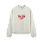 Keep Your Mouth Shut Oversize Sweatshirt - Beyaz - ön görünüm