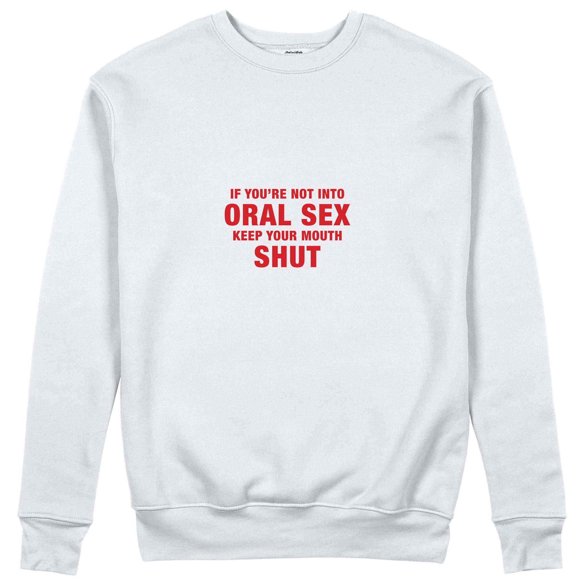 Keep Your Mouth Shut Sweatshirt - Beyaz - ön görünüm