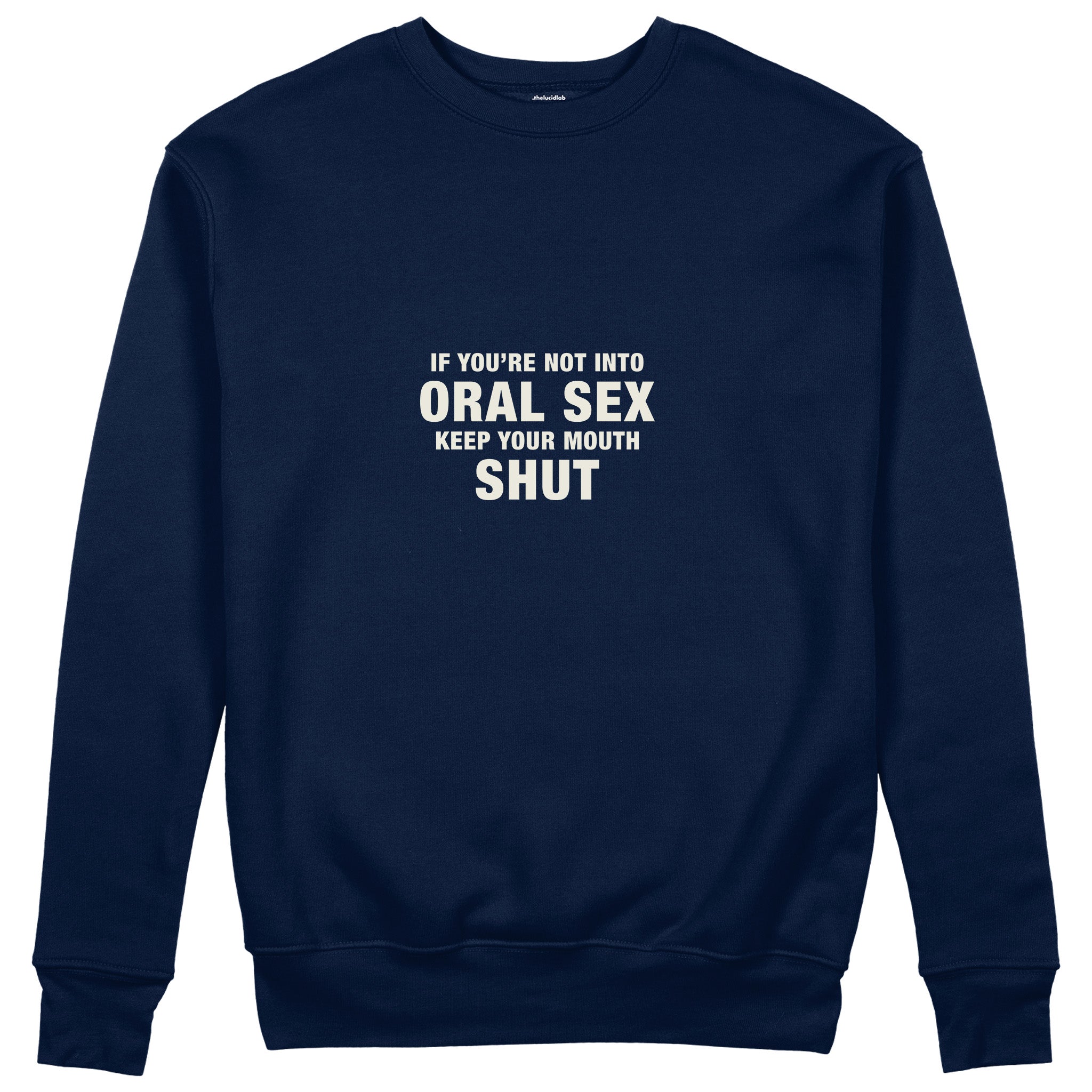 Keep Your Mouth Shut Sweatshirt - Lacivert - ön görünüm