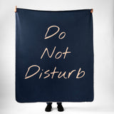 Do Not Disturb Navy Blue Fleece TV Blanket