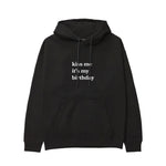Kiss Me It's My Birthday Hoodie - Siyah - ön görünüm