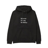 Kiss Me It's My Birthday Hoodie - Siyah - ön görünüm