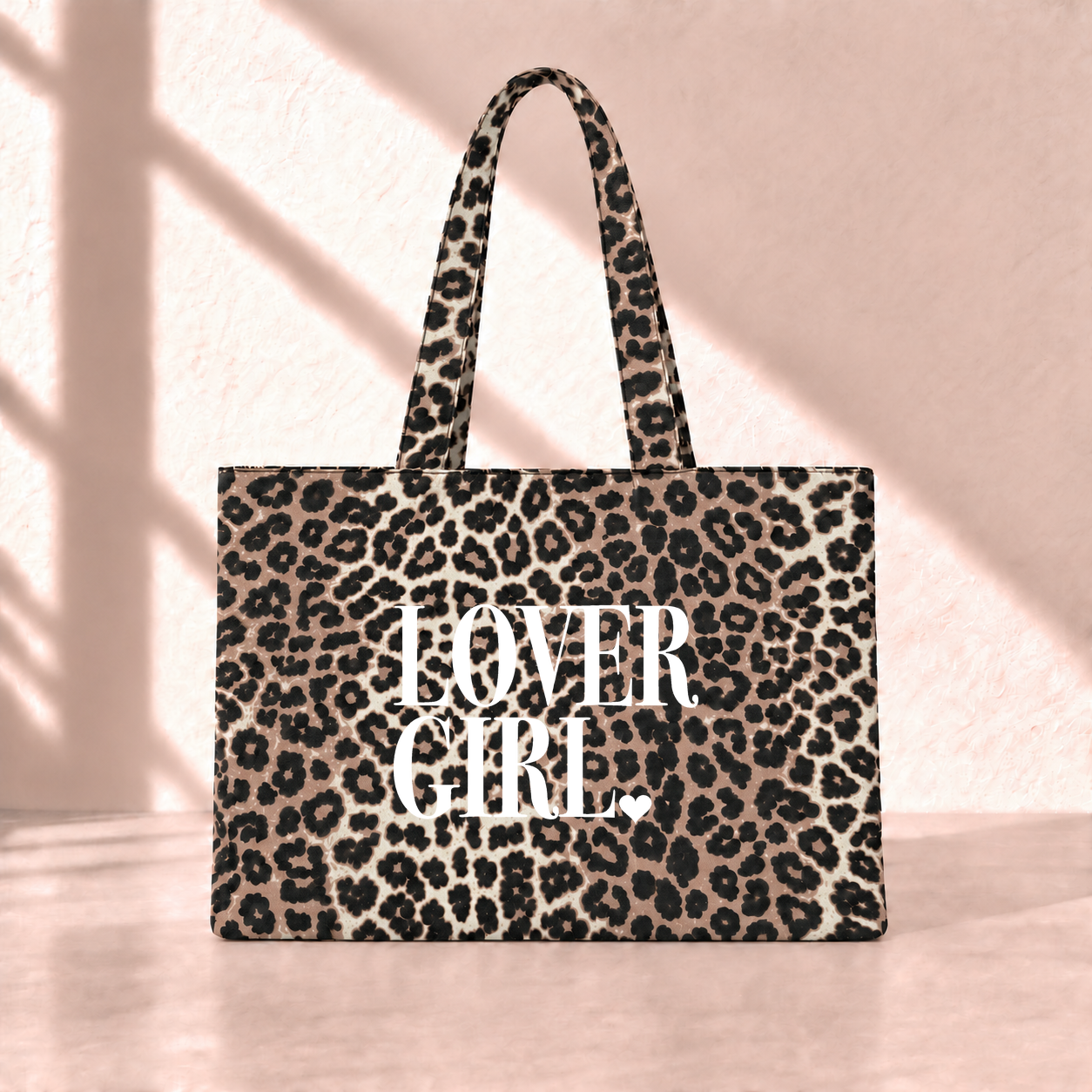 Lover Girl Leopard Tote Bag önden görünüm