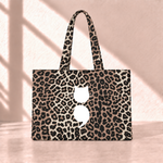 Cat Semicolon Leopard Tote Bag önden görünüm