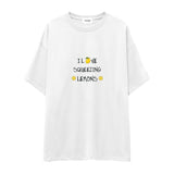 I Love Squeezing Lemons Oversize Tişört — Beyaz — Ön baskı