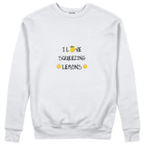 I Love Squeezing Lemons Sweatshirt — Beyaz — Ön baskı