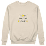 I Love Squeezing Lemons Sweatshirt — Bej — Ön baskı