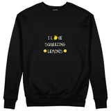 I Love Squeezing Lemons Sweatshirt — Siyah — Ön baskı