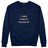 I Love Squeezing Lemons Sweatshirt — Lacivert — Ön baskı