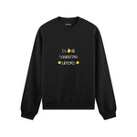 I Love Squeezing Lemons Oversize Sweatshirt — Siyah — Ön baskı