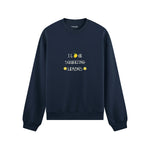 I Love Squeezing Lemons Oversize Sweatshirt — Lacivert — Ön baskı