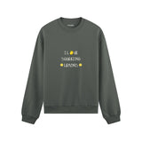 I Love Squeezing Lemons Oversize Sweatshirt — Antrasit — Ön baskı