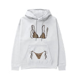 Leopard Bikini Hoodie - Beyaz - ön görünüm