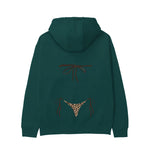 Leopard Bikini Hoodie - Koyu Yeşil - arka görünüm