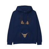 Leopard Bikini Hoodie - Lacivert - ön görünüm