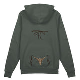 Leopard Bikini Oversize Hoodie - Antrasit - arka görünüm
