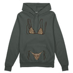 Leopard Bikini Oversize Hoodie - Antrasit - ön görünüm
