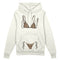 Leopard Bikini Oversize Hoodie - Beyaz - ön görünüm
