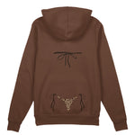 Leopard Bikini Oversize Hoodie - Kahverengi - arka görünüm