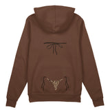 Leopard Bikini Oversize Hoodie - Kahverengi - arka görünüm