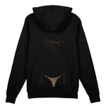 Leopard Bikini Oversize Hoodie - Siyah - arka görünüm