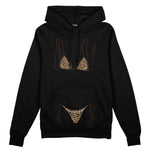 Leopard Bikini Oversize Hoodie - Siyah - ön görünüm