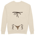 Leopard Bikini Sweatshirt - Bej - arka görünüm