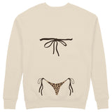 Leopard Bikini Sweatshirt - Bej - arka görünüm