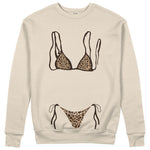 Leopard Bikini Sweatshirt - Bej - ön görünüm