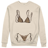 Leopard Bikini Sweatshirt - Bej - ön görünüm
