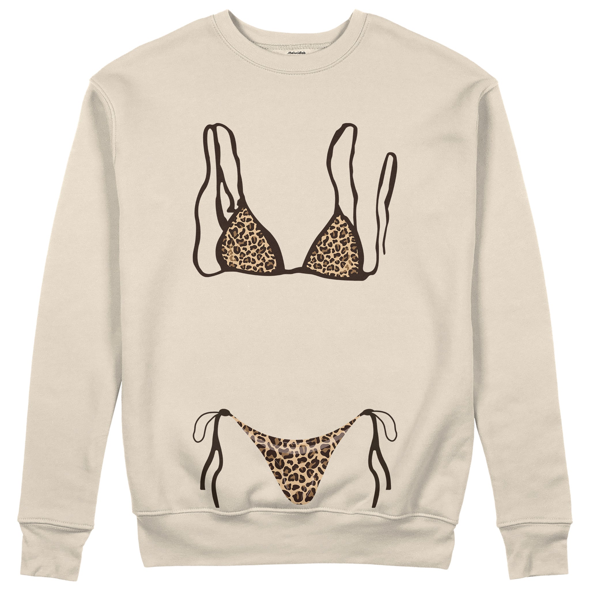 Leopard Bikini Sweatshirt - Bej - ön görünüm