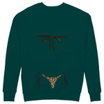 Leopard Bikini Sweatshirt - Koyu Yeşil - arka görünüm