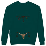 Leopard Bikini Sweatshirt - Koyu Yeşil - arka görünüm