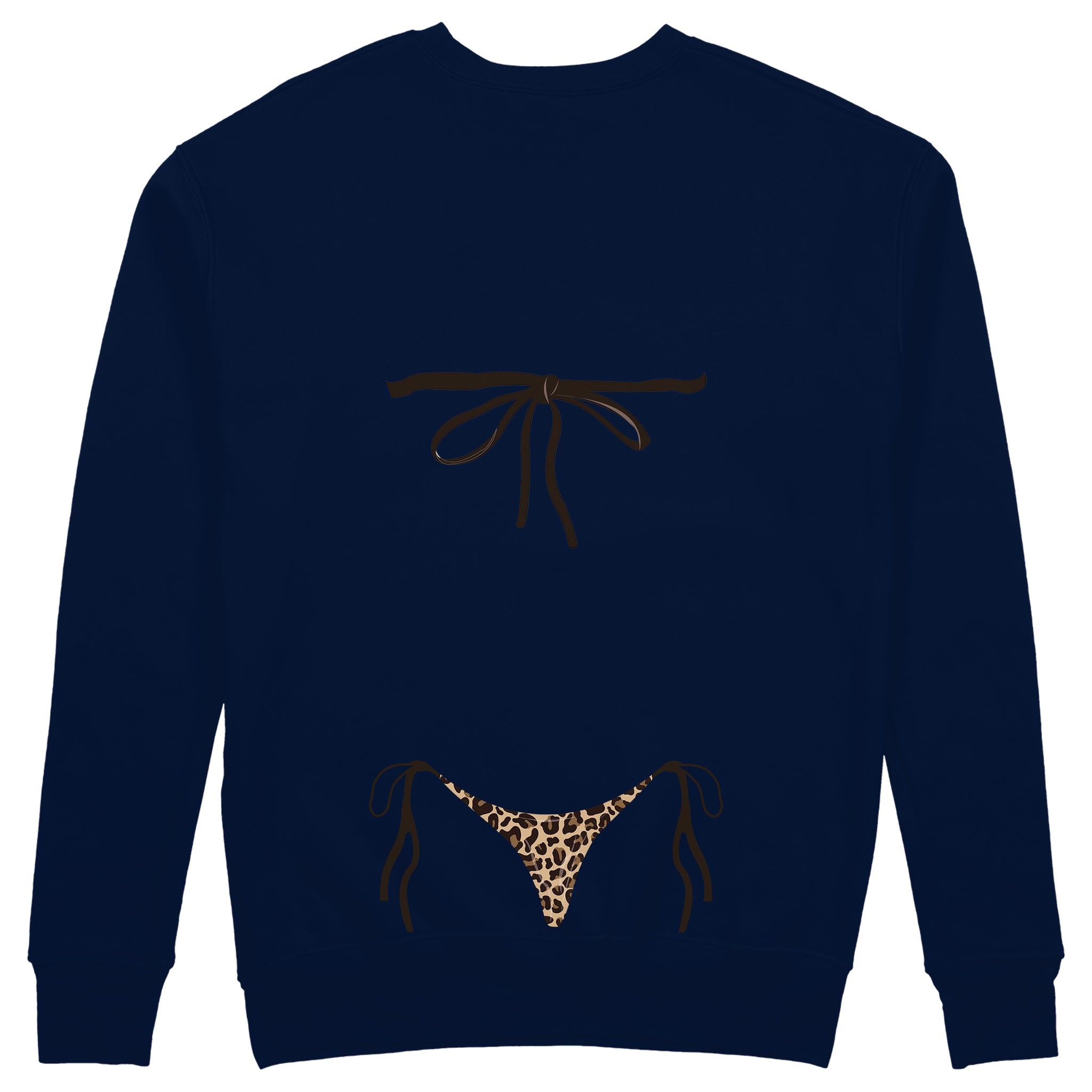 Leopard Bikini Sweatshirt - Lacivert - arka görünüm