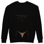 Leopard Bikini Sweatshirt - Siyah - arka görünüm