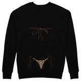 Leopard Bikini Sweatshirt - Siyah - arka görünüm