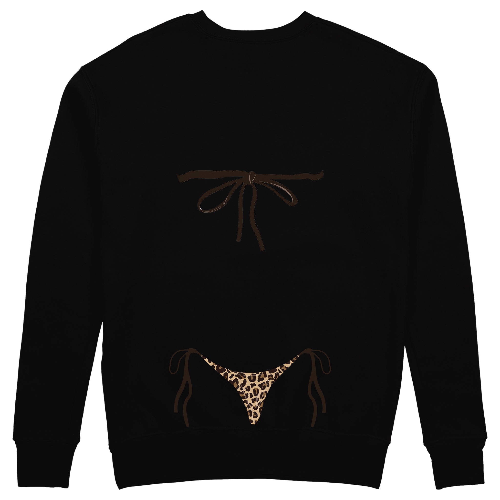 Leopard Bikini Sweatshirt - Siyah - arka görünüm