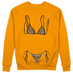 Leopard Bikini Sweatshirt - Turuncu - ön görünüm
