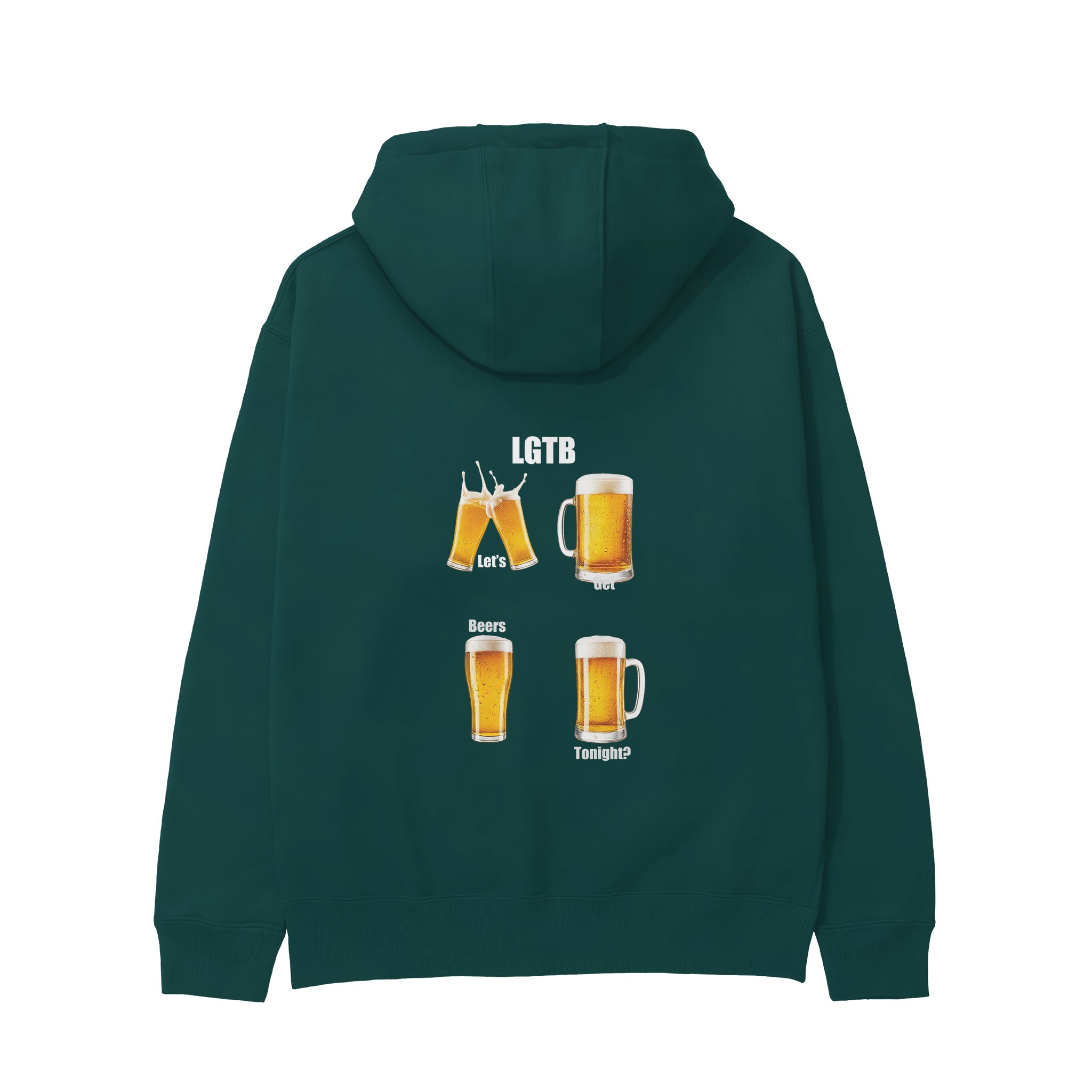Lets Get Beers Tonight Hoodie - Antrasit - arka görünüm