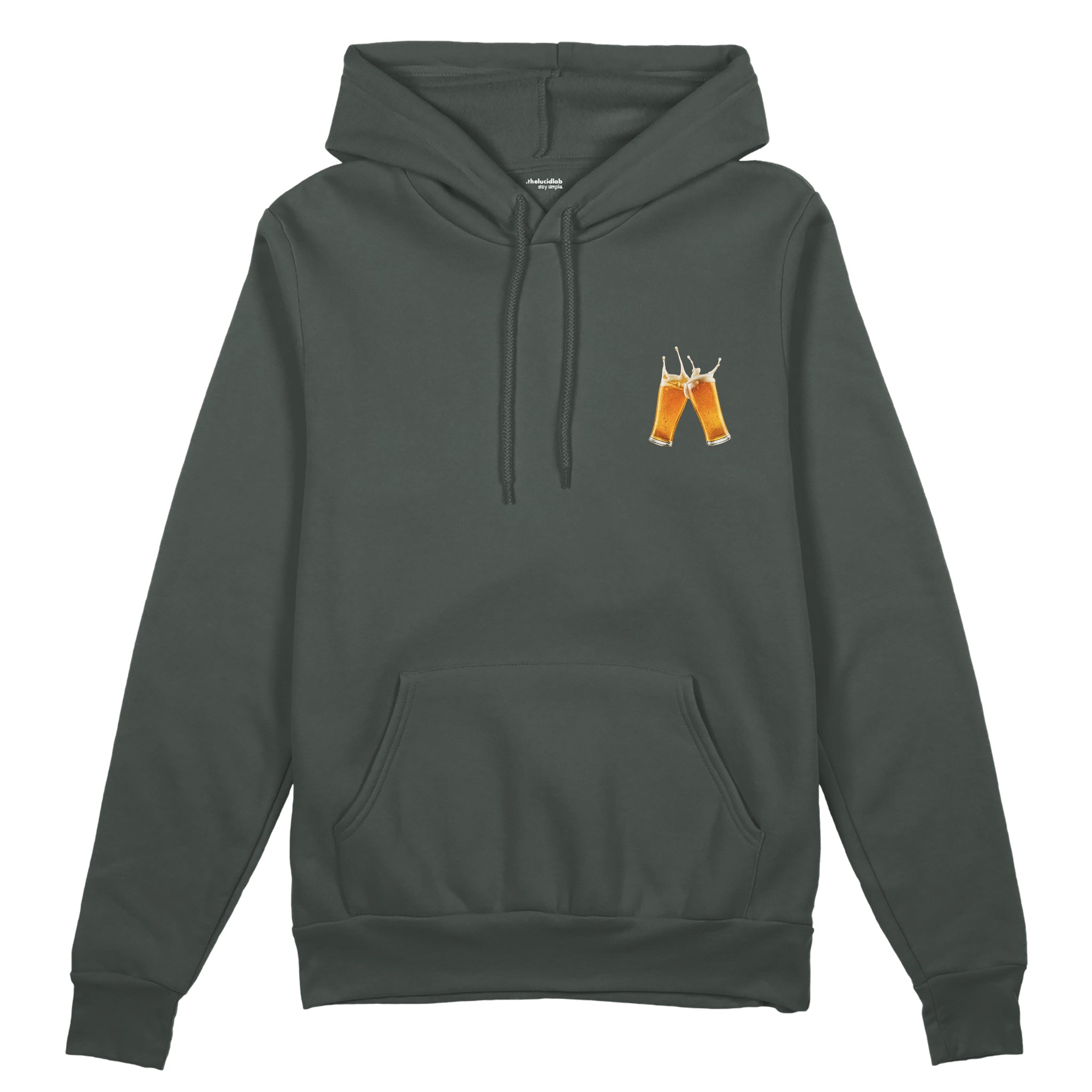 Lets Get Beers Tonight Oversize Hoodie - Antrasit - ön görünüm
