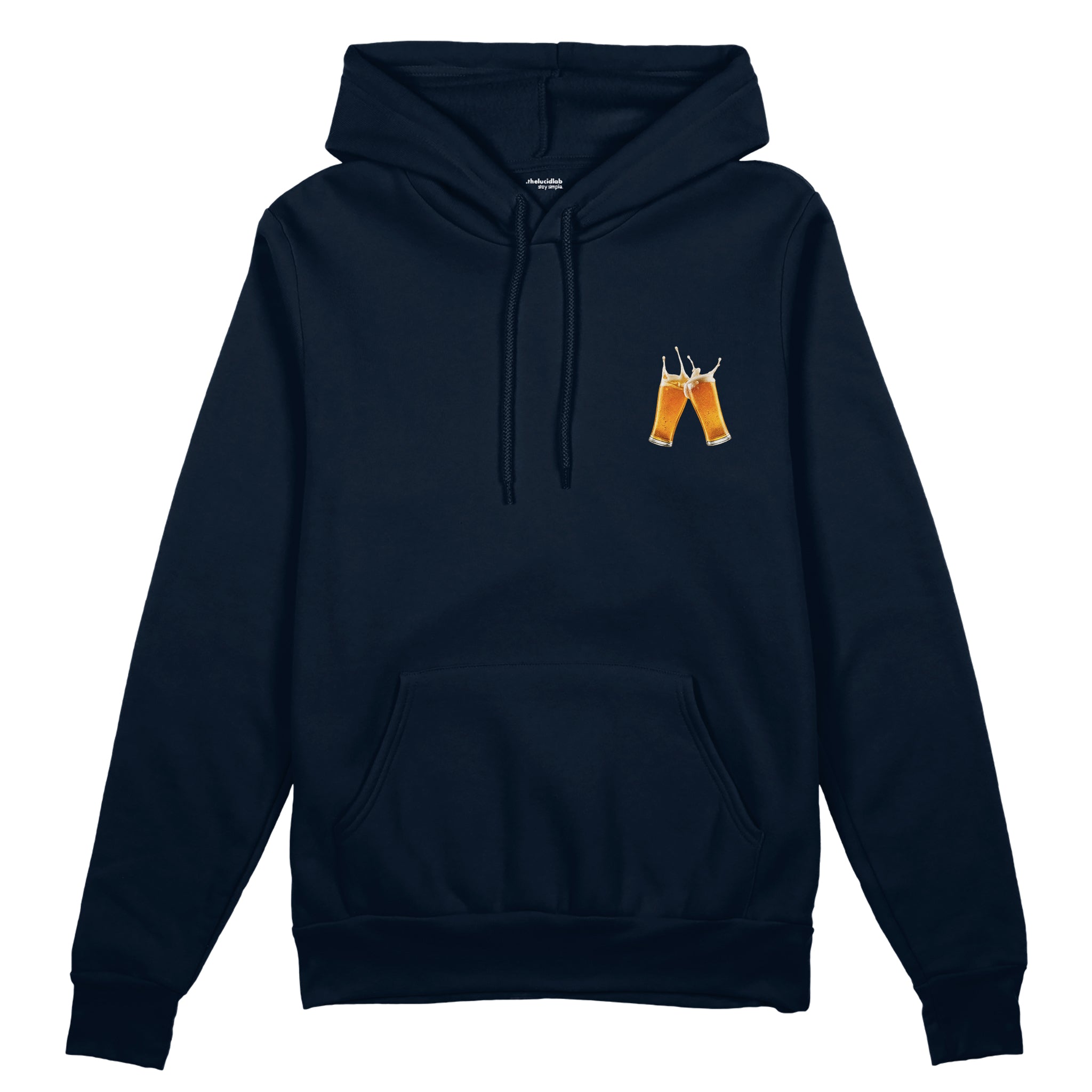 Lets Get Beers Tonight Oversize Hoodie - Lacivert - ön görünüm