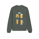 Lets Get Beers Tonight Oversize Sweatshirt - Antrasit - arka görünüm