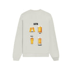 Lets Get Beers Tonight Oversize Sweatshirt - Beyaz - arka görünüm