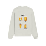 Lets Get Beers Tonight Oversize Sweatshirt - Beyaz - arka görünüm