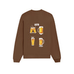 Lets Get Beers Tonight Oversize Sweatshirt - Kahverengi - arka görünüm