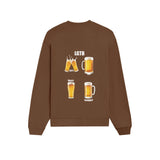 Lets Get Beers Tonight Oversize Sweatshirt - Kahverengi - arka görünüm