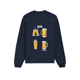 Lets Get Beers Tonight Oversize Sweatshirt - Lacivert - arka görünüm