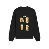 Lets Get Beers Tonight Oversize Sweatshirt - Siyah - arka görünüm